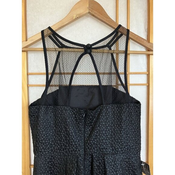 NWT Eva Franco Women’s Black Illusion Top Cocktail Dress, Size 4 MSRP $265 - Picture 6 of 14